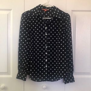 Black and White Polka Dot Blouse